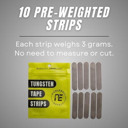 Tungsten Tape Strips for Pickleball Paddle Weights 2 Grams