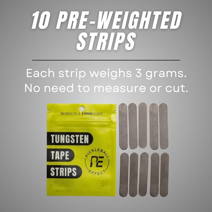 Tungsten Tape Strips for Pickleball Paddle Weights 2 Grams