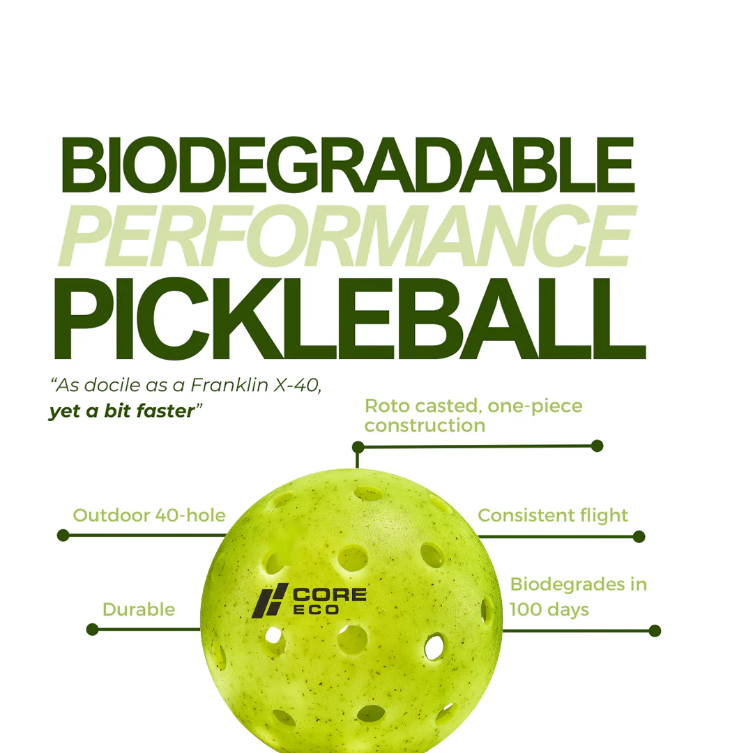 CORE ECO BIODEGRADABLE PICKLEBALL - Official Ball of the Pickleball World Cup '25 (1 Unit)