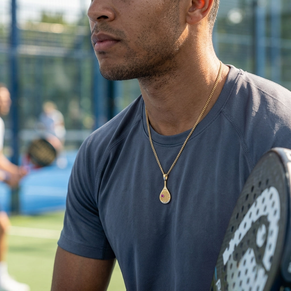 The Smash - Ruby Padel Racquet Pendant Necklace