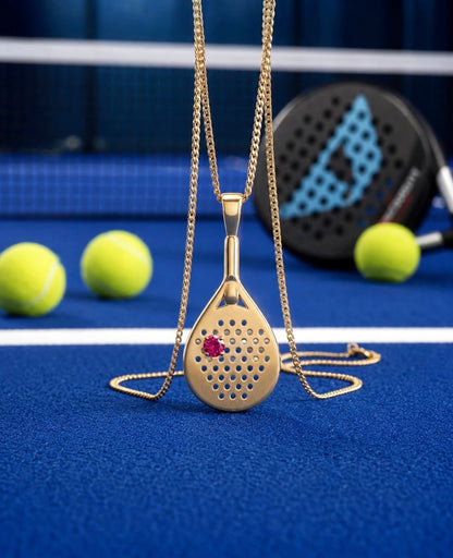 The Smash - Ruby Padel Racquet Pendant Necklace